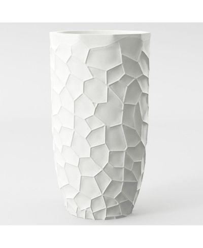 Круглый кашпо LuxenHome MgO Geometric Pattern 22" Tall