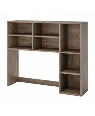 YIGII 7 Shelves Desk Hutch Desktop Organizer Anti Toppling Wood Study Office Dorm