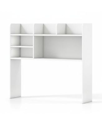 YIGII 7 Shelves Desk Hutch Desktop Organizer Anti Toppling Wood Study Office Dorm