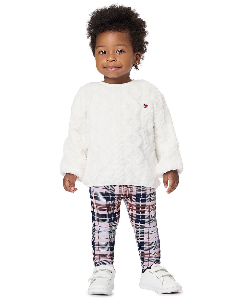 Tommy Hilfiger девочки топ с длинным рукавом и леггинсы, комплект из 2 предметов
