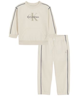 Calvin Klein Baby Boys' Long-Sleeve Sweatshirt and Pants, 2-Piece Set