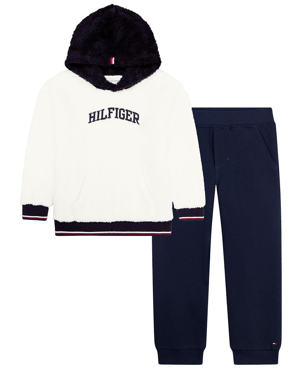 Tommy Hilfiger детский комплект из флисовой толстовки с капюшоном и брюк-джоггеров, 2 предмета