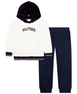 Tommy Hilfiger детский комплект из флисовой толстовки с капюшоном и брюк-джоггеров, 2 предмета