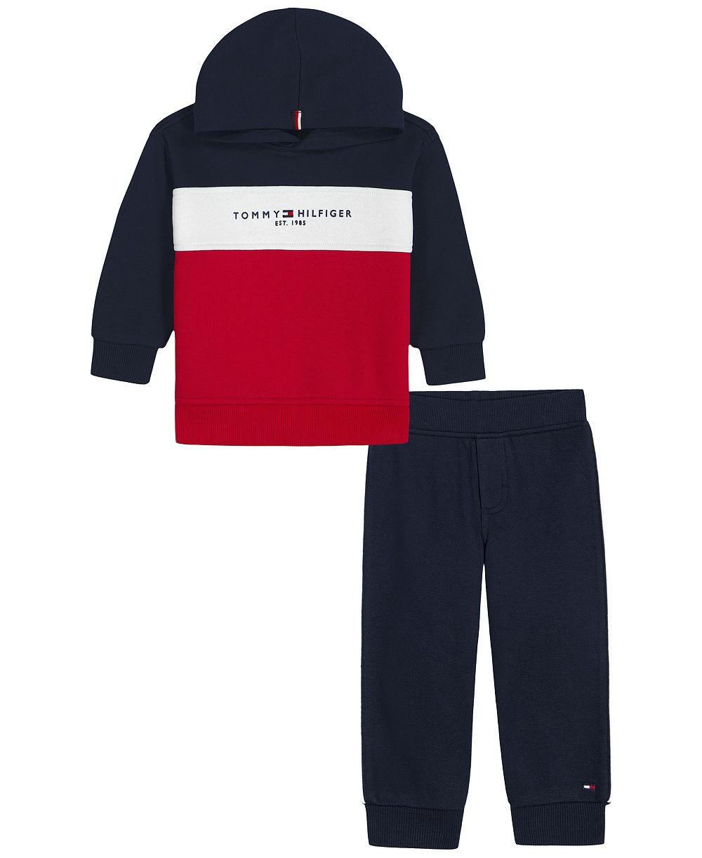 Tommy Hilfiger комплект из двух предметов: худи с цветными блоками и джоггеры для мальчиков