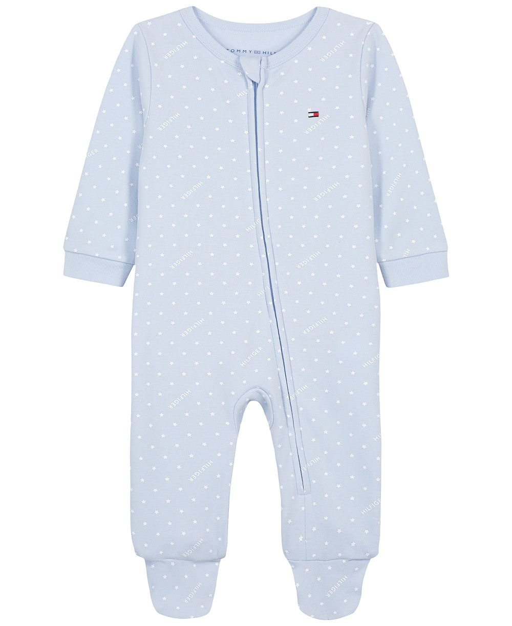 Tommy Hilfiger Baby Boys' Polka Dot Zip-Front Footed Coverall