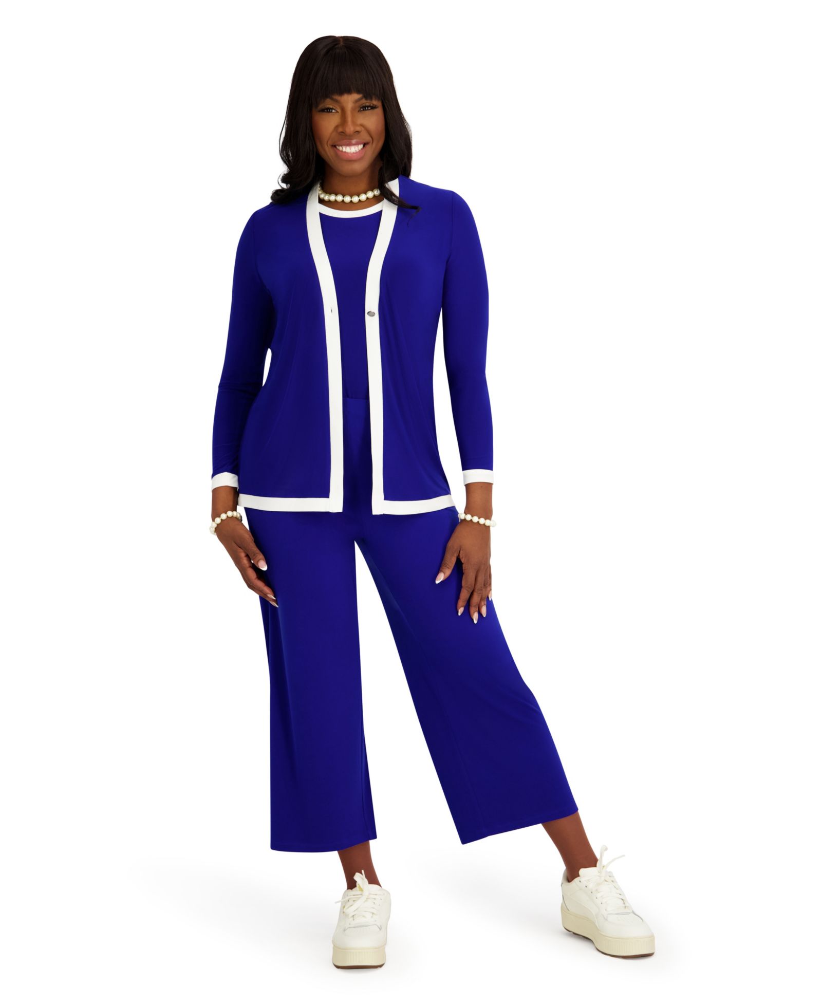 Kasper Women's V-Neck Button-Front Cardigan
