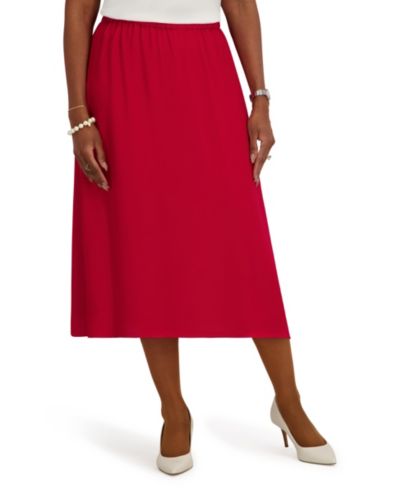 Kasper Women's Pull-On Shirred A-Line Skirt