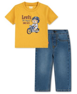 Levi's Детский комплект из футболки и джинсов Moto 2-Piece Set
