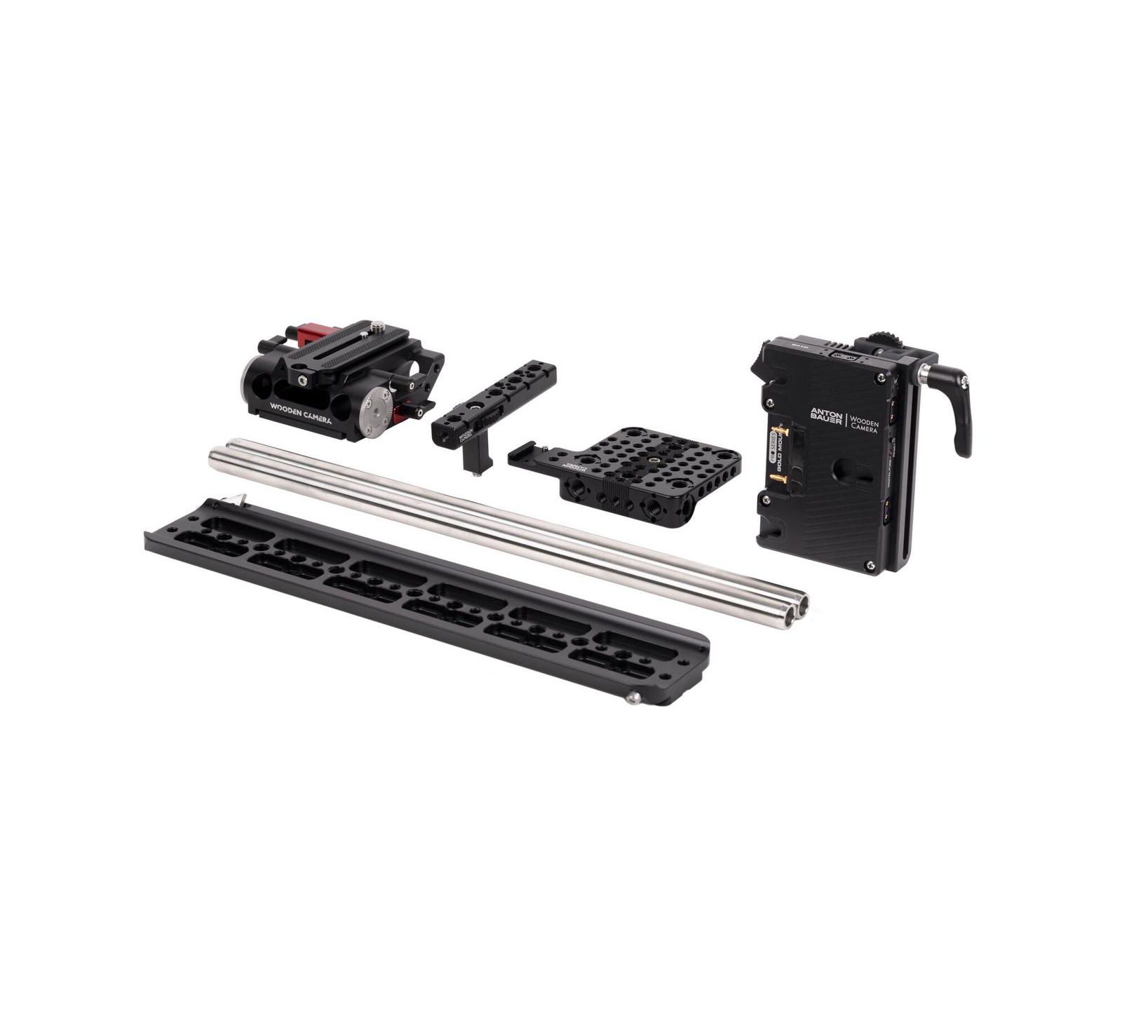 Wooden Camera Unified Accessory Kit with Battery Slide Pro Gold Mount for Canon EOS C70