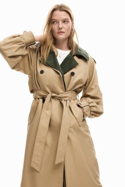 Desigual Женский Detachable Two-Tone Trench Coat
