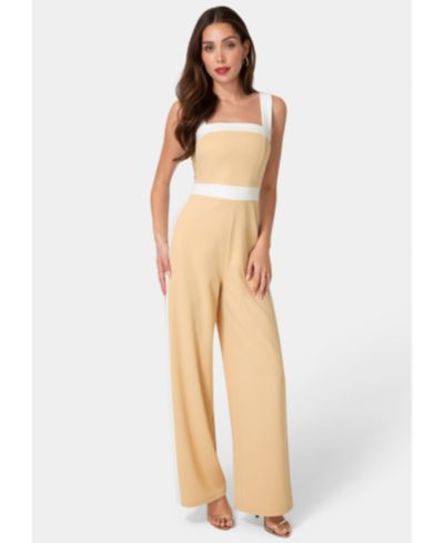 Bebe Women's Colorblock Square Neck Jumpsuit