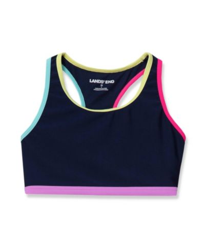 Lands' End Женский купальник с открытой спиной, устойчивый к хлору