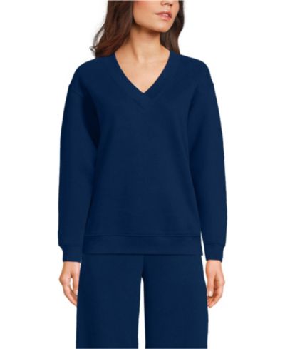 Женская толстовка Lands' End Long Sleeve Serious Sweats V-neck
