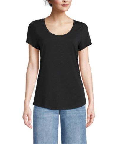 Женская футболка Lands' End Women's Short Sleeve Lightweight Jersey Scoop Neck