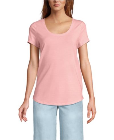 Sunset coral pink thin stripe