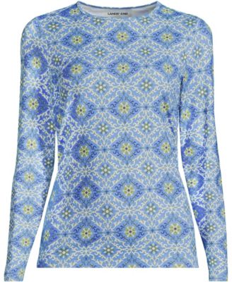 Lake blue/egret geo floral