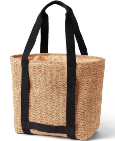 Lands' End Straw Tote Bag