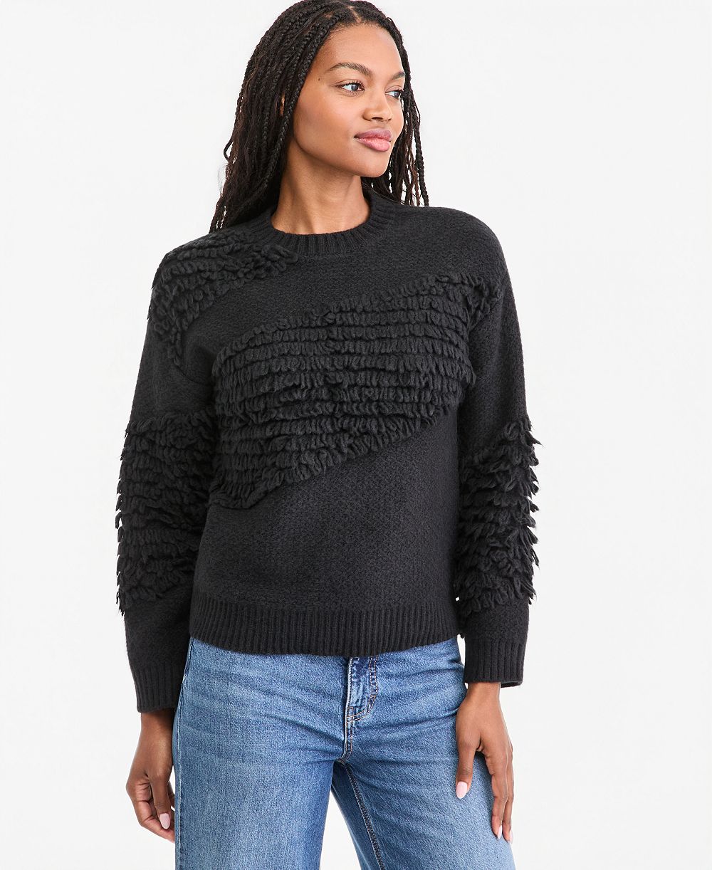 On 34th Women's Crewneck Long-Sleeve Loopy Textured Sweater, Macy's Exclusive