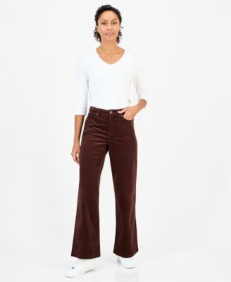 Style & Co Women's High-Rise Corduroy Wide-Leg Pants, Macy's Exclusive