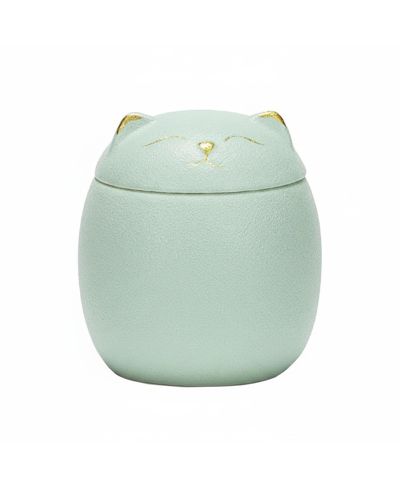 ARONKL Ceramic Jar Embossed Cat Small Candy Dish Sugar Bowl Storage Canister Airtight Seal Lid