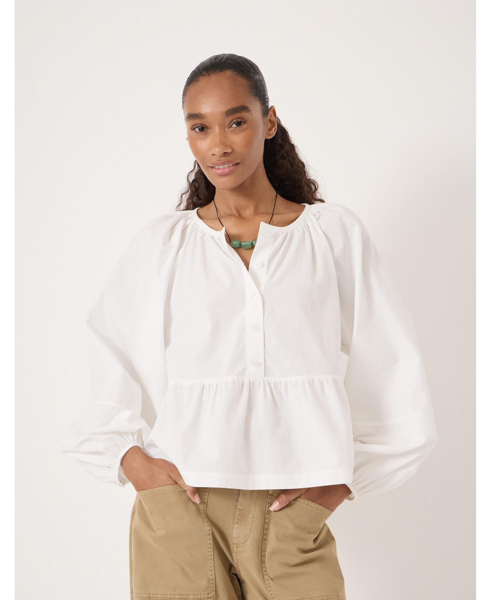 Hush Women's Beck Cotton Peplum Blouse