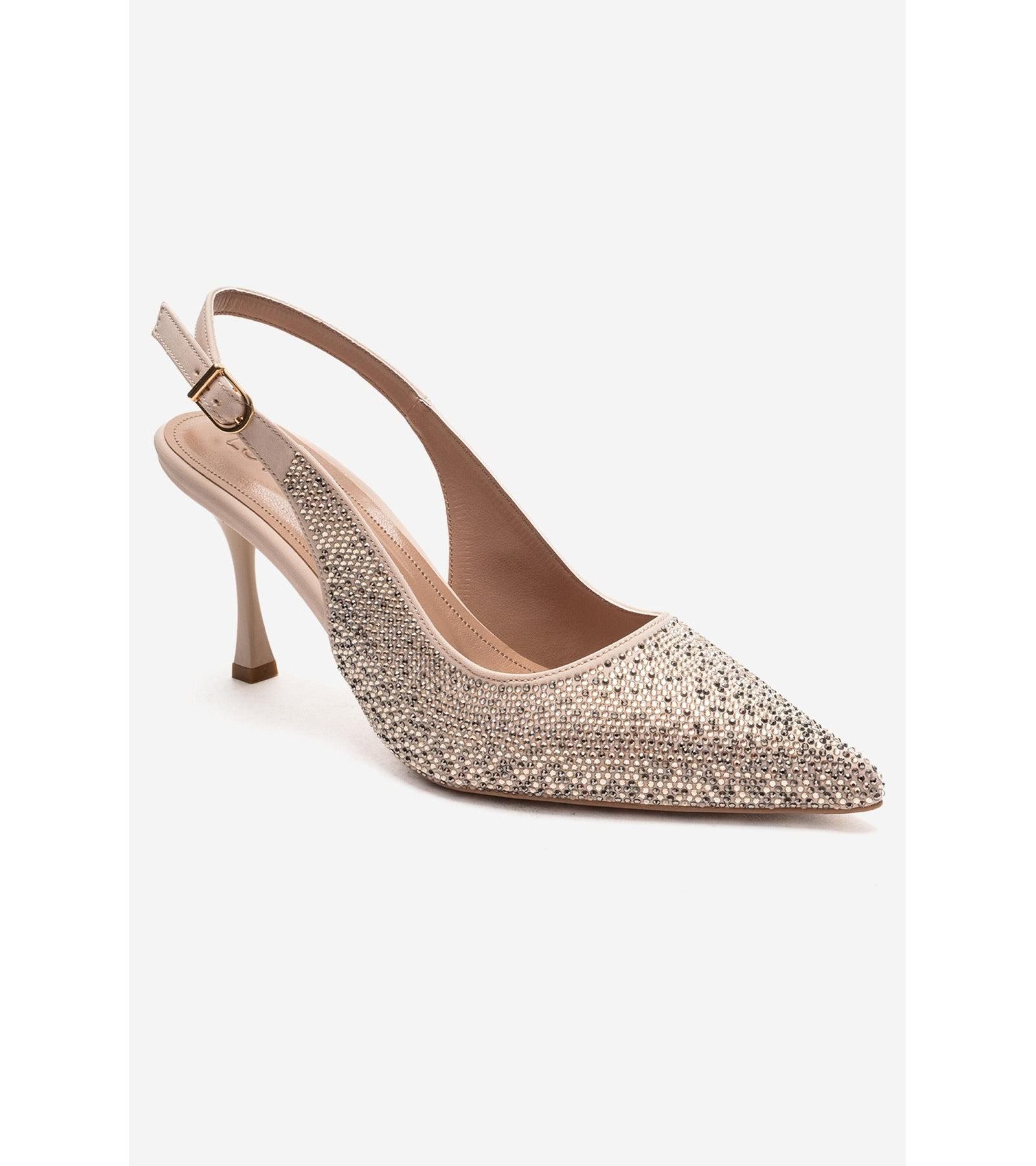 Prologue Shoes Women's Johanna Slingback Embellished Stiletto Pumps