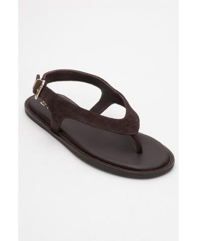 Brown suede leather