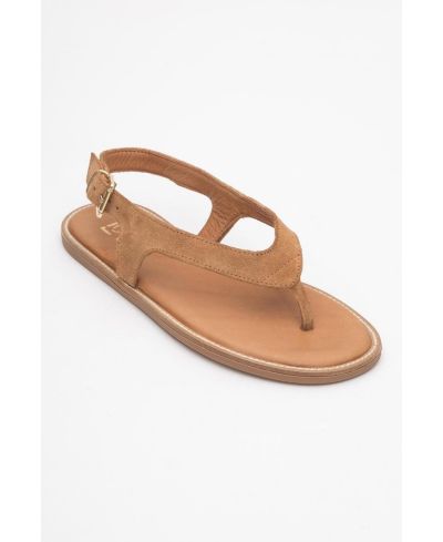 Cognac brown suede leather