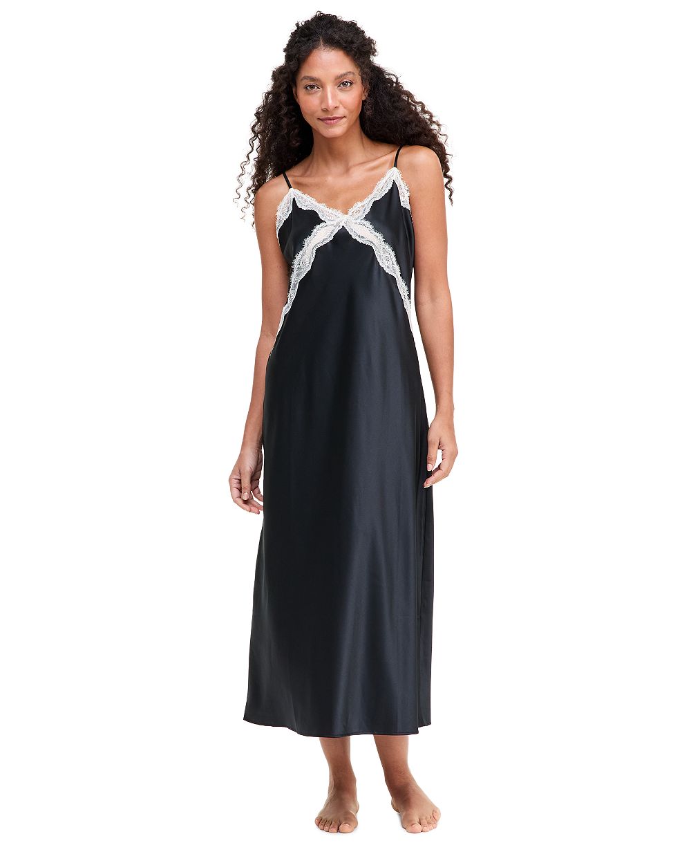 Женская ночная рубашка I.N.C. International Concepts Sleeveless Lace-Trim Satin