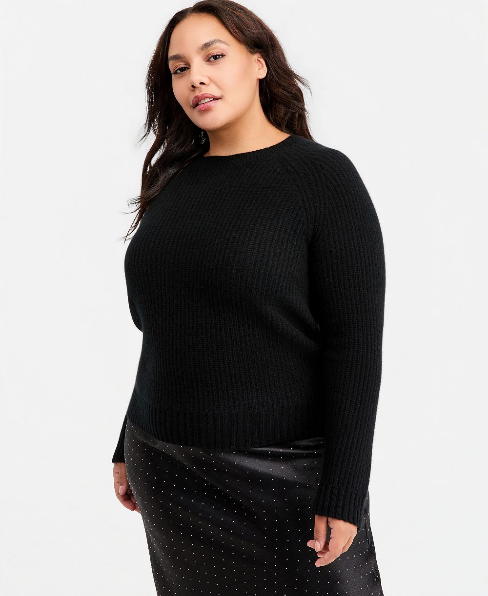 Джемпер Charter Club Plus Size 100% Cashmere Shaker Stitch Crewneck