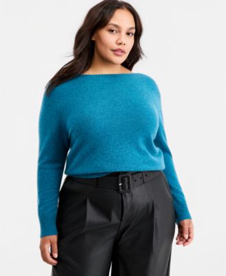 Свитер Plus Size Charter Club из 100% кашемира с вырезом лодочкой