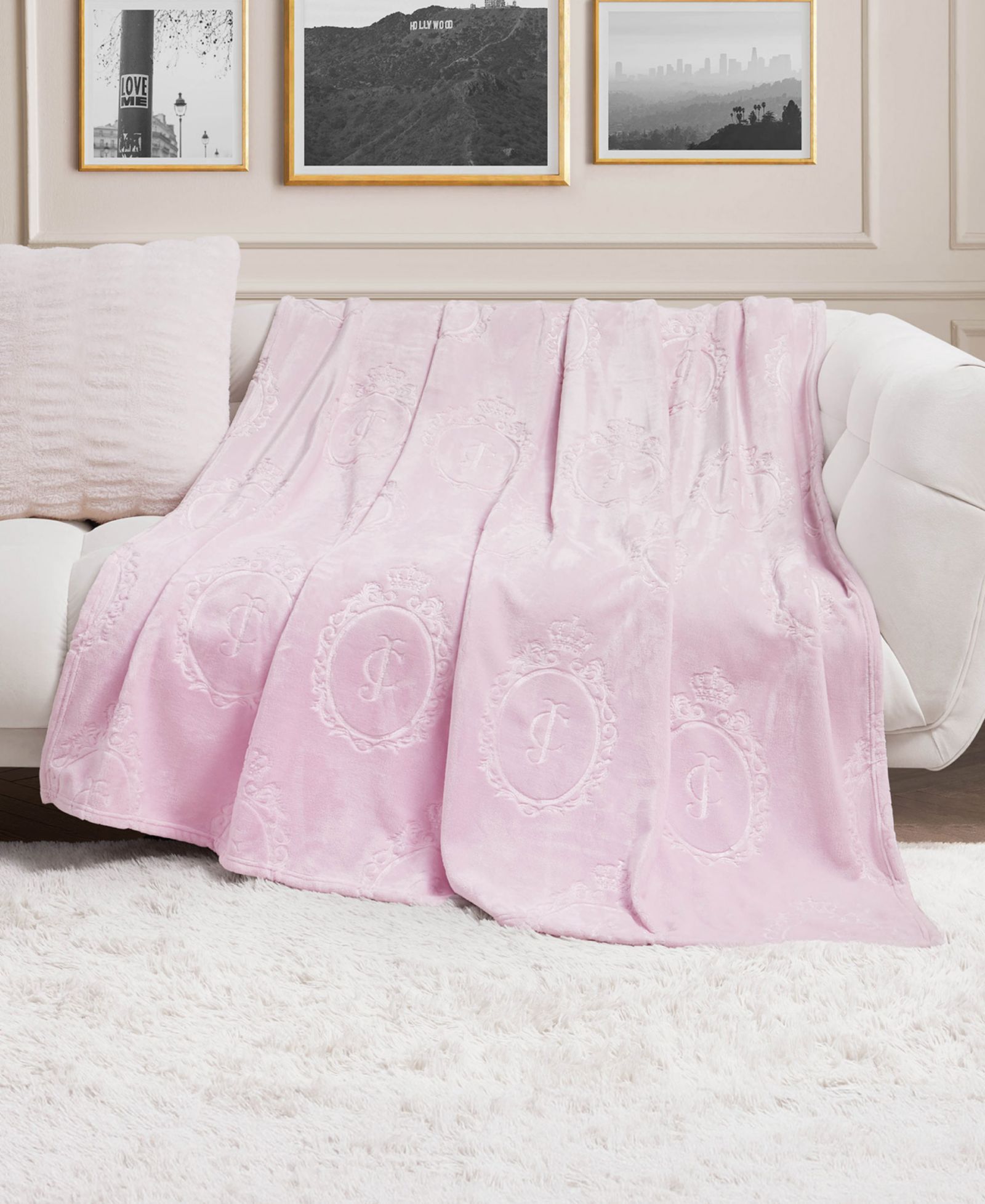 Плед Juicy Couture Embossed Oversized Plush, 60" x 90"