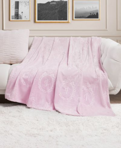 Juicy Couture Embossed Oversized Plush Throw, 60" x 90"
