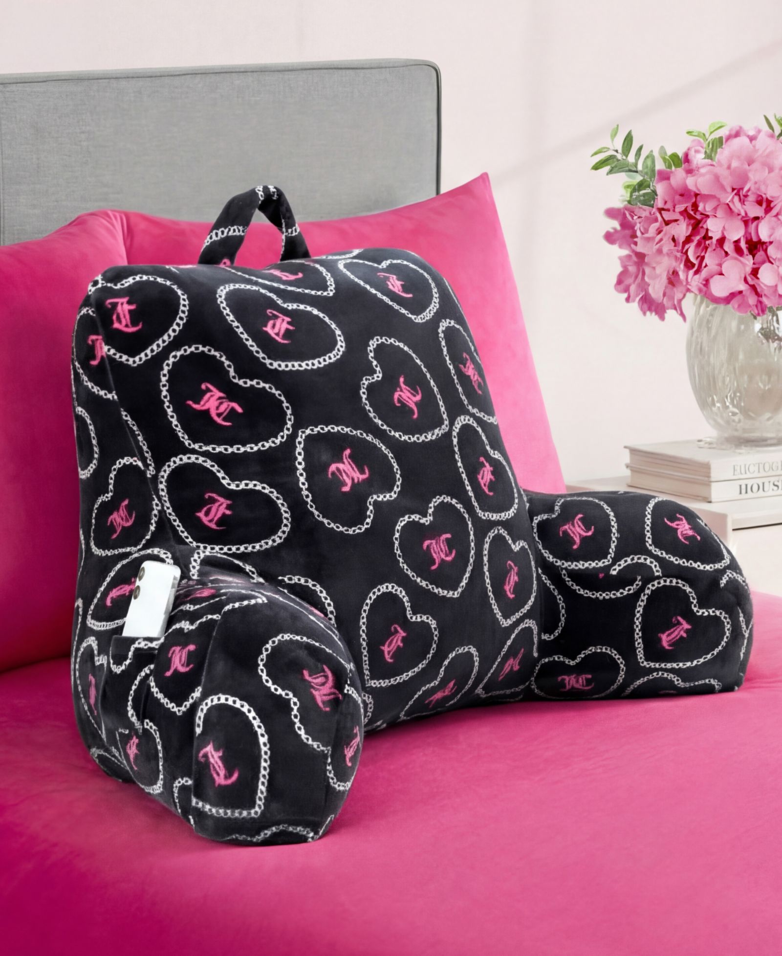 Juicy Couture Ultra-Soft Backrest Pillow, 30" x 21"