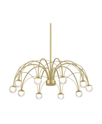 Possini Euro Design Showers 26inch  Mid Century Modern Pendant Chandelier Ceiling Light Fixture Dining Room Over Table Umbrella 10-Light LED