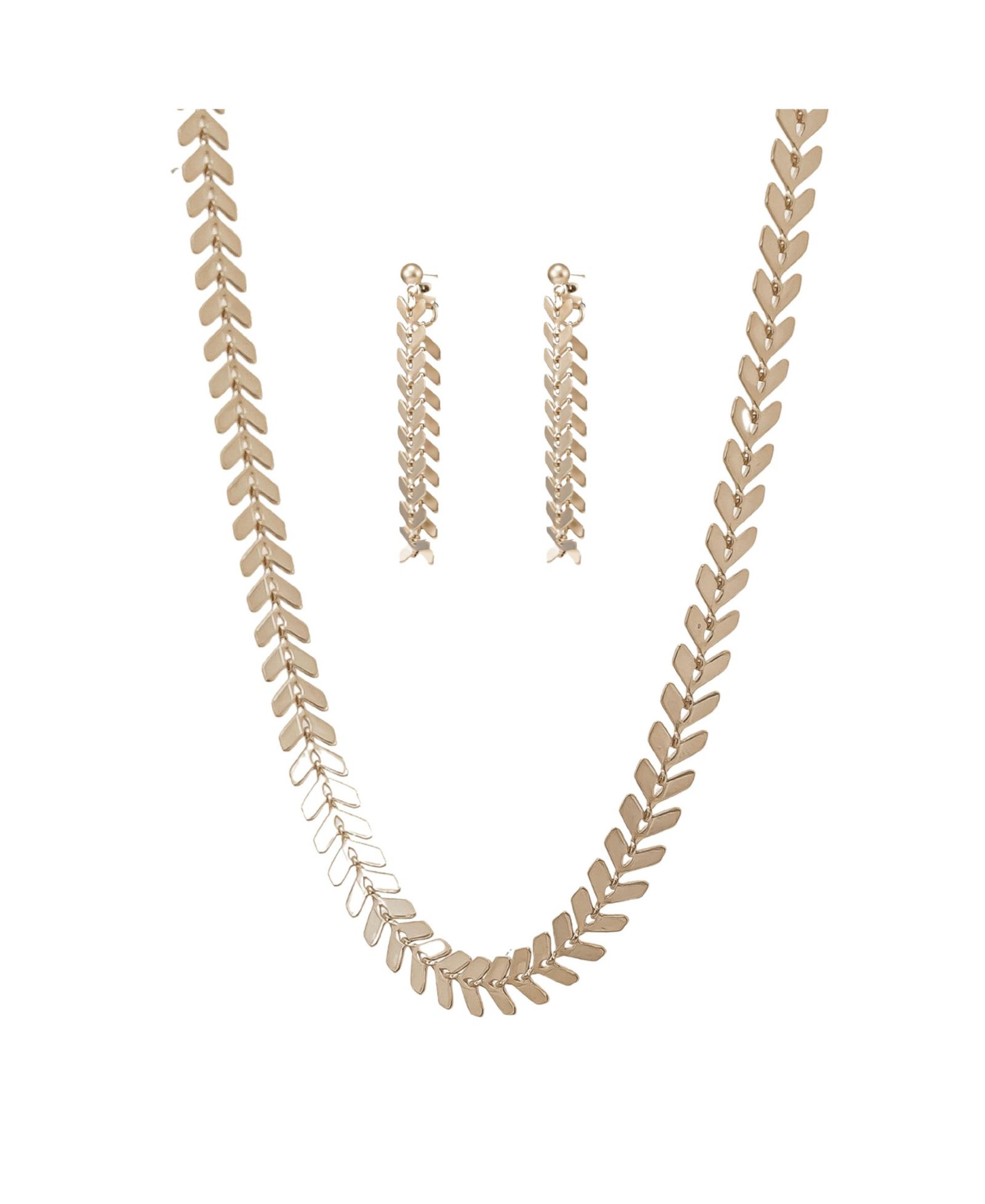 Набор украшений Bearfruit Jewelry Elara: ожерелье Chevron и серьги