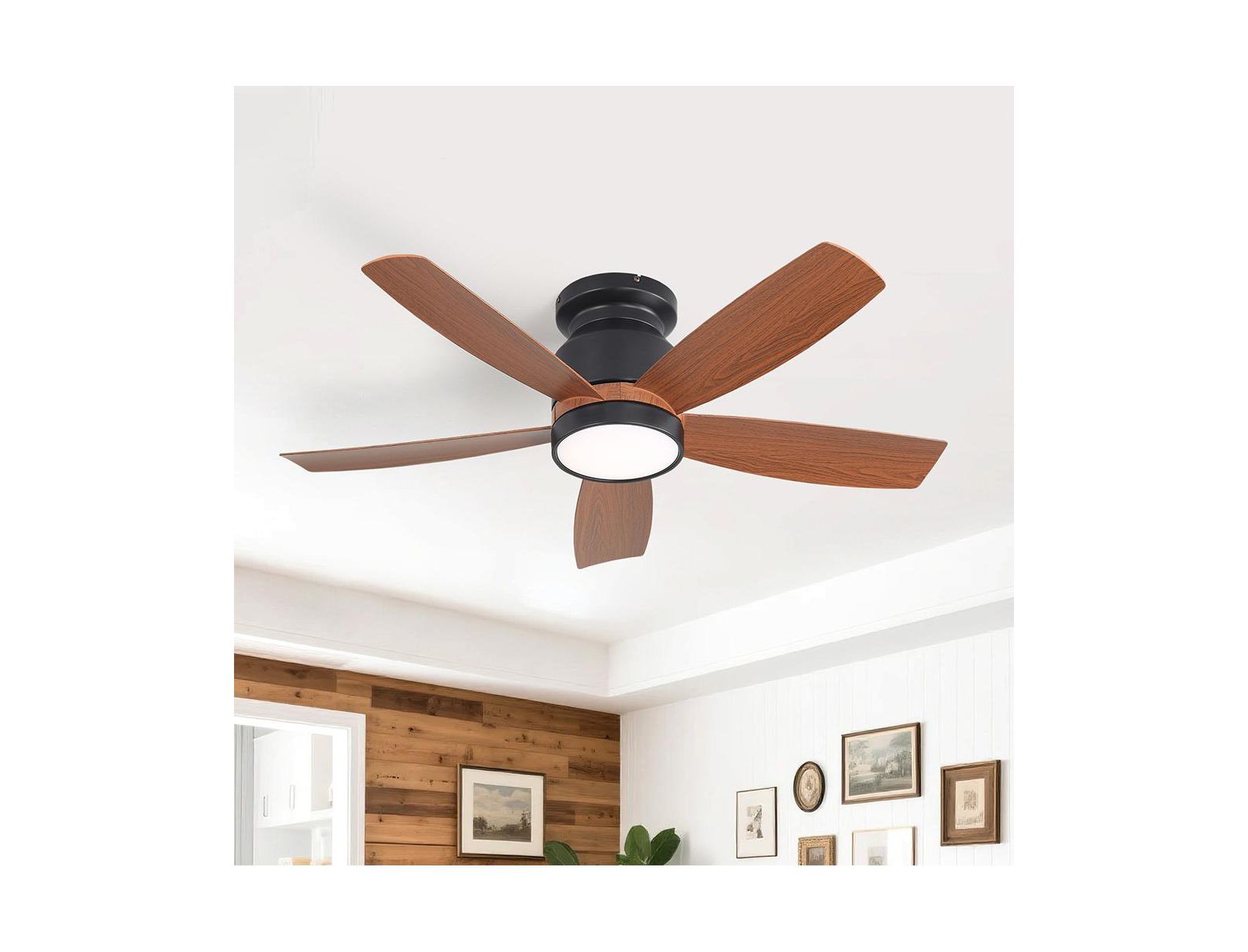 Sofucor 42-inch Modern 5-Blade Ceiling Fan Light with 6-Speed Adjustable Wind Speed