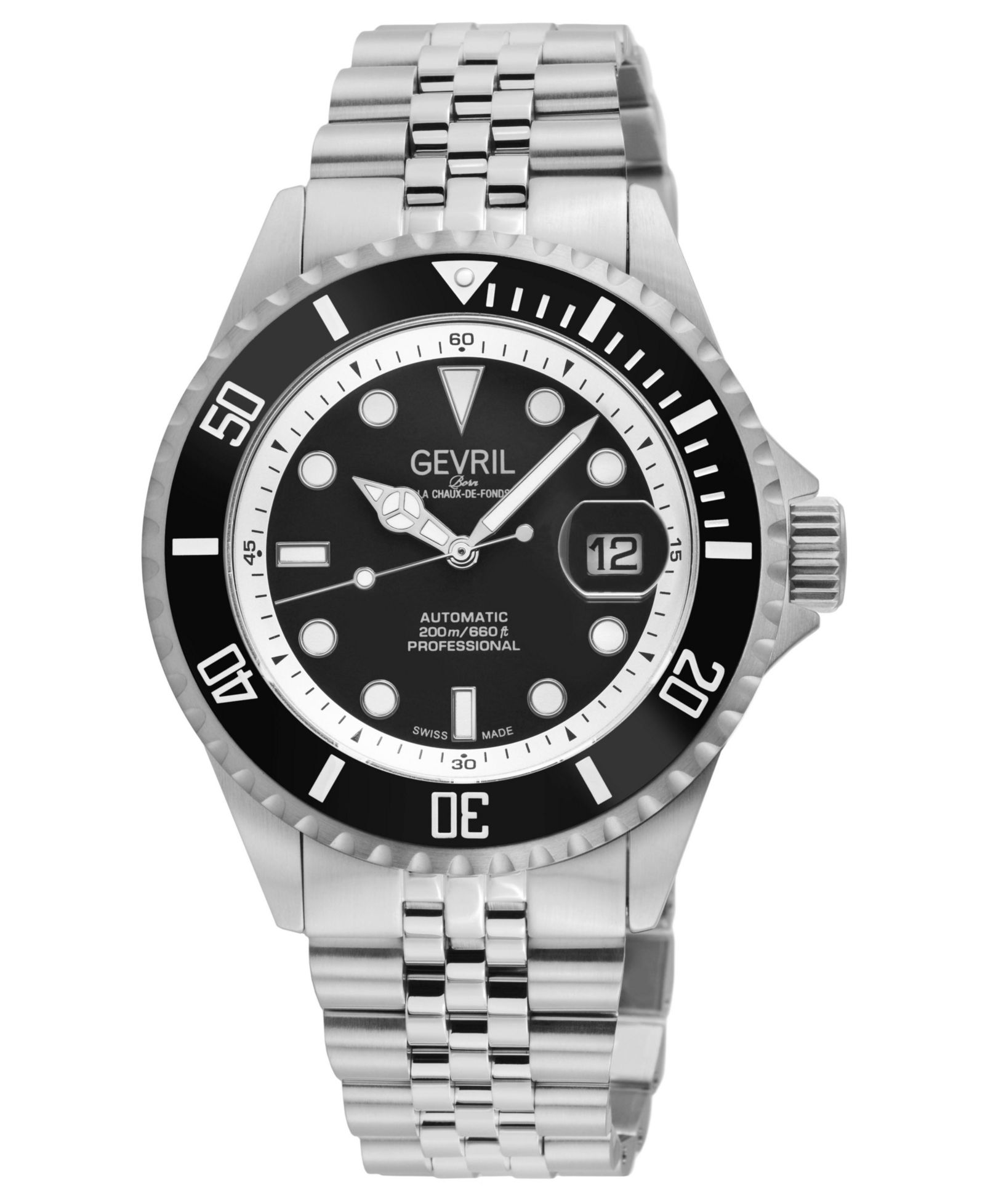Gevril Men's Wall Street Swiss Automatic Bracelet Watch