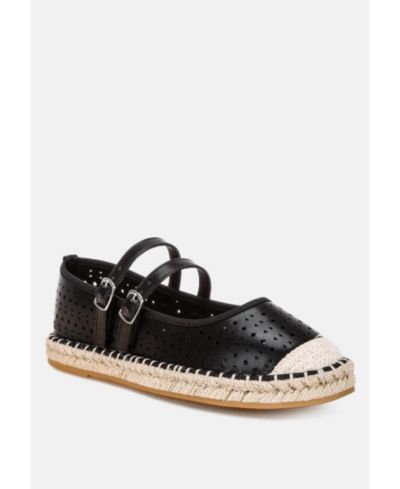 London Rag Women's Noori Woven Dual Buckle Sandals