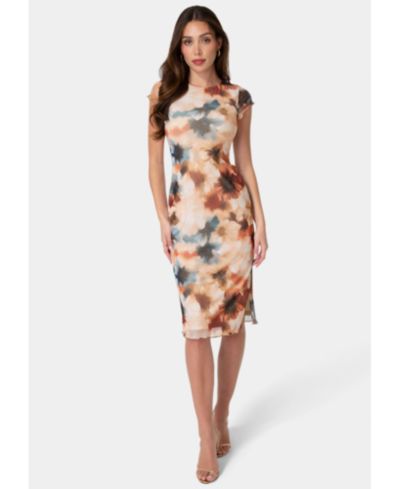 Женское платье-майка Bebe Printed Powermesh Maxi