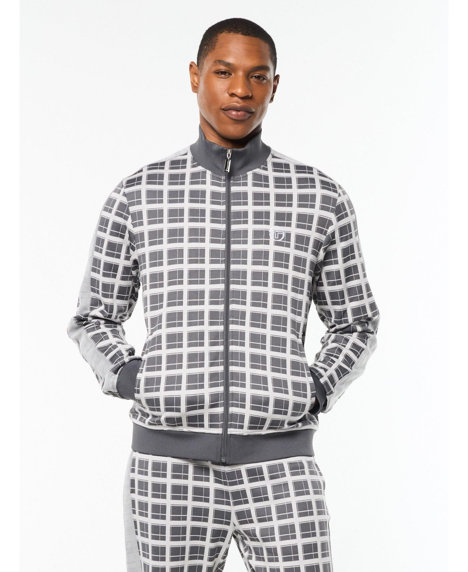 Sergio Tacchini Men's Damarindo Check Track Jacket