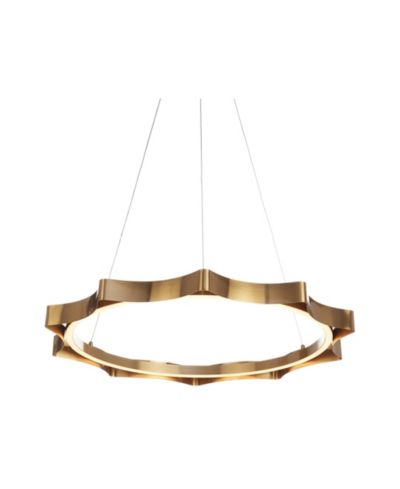 Подвесной светильник Possini Euro Design Gearworks Wide Brass LED Ring