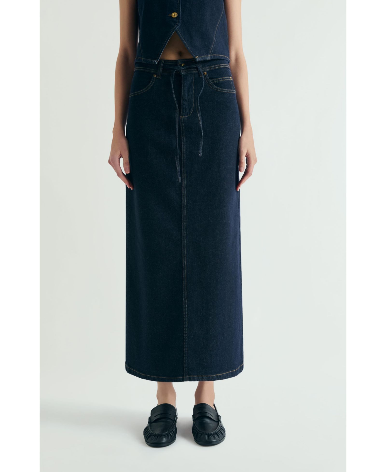 Джинсовая юбка-миди Scalpers Women's Denim Midi Skirt