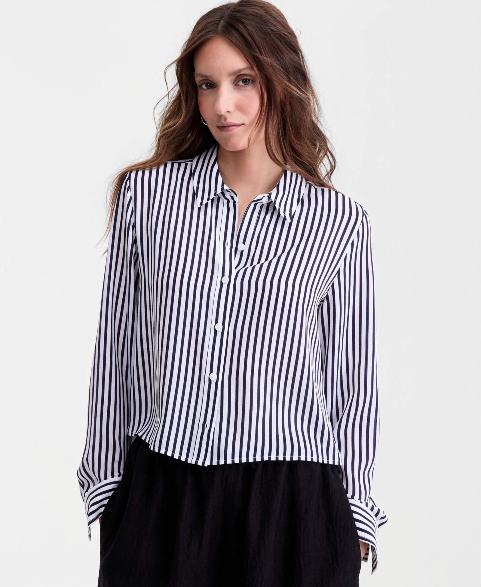 Рубашка On 34th Women's Cropped Button-Down Crepe