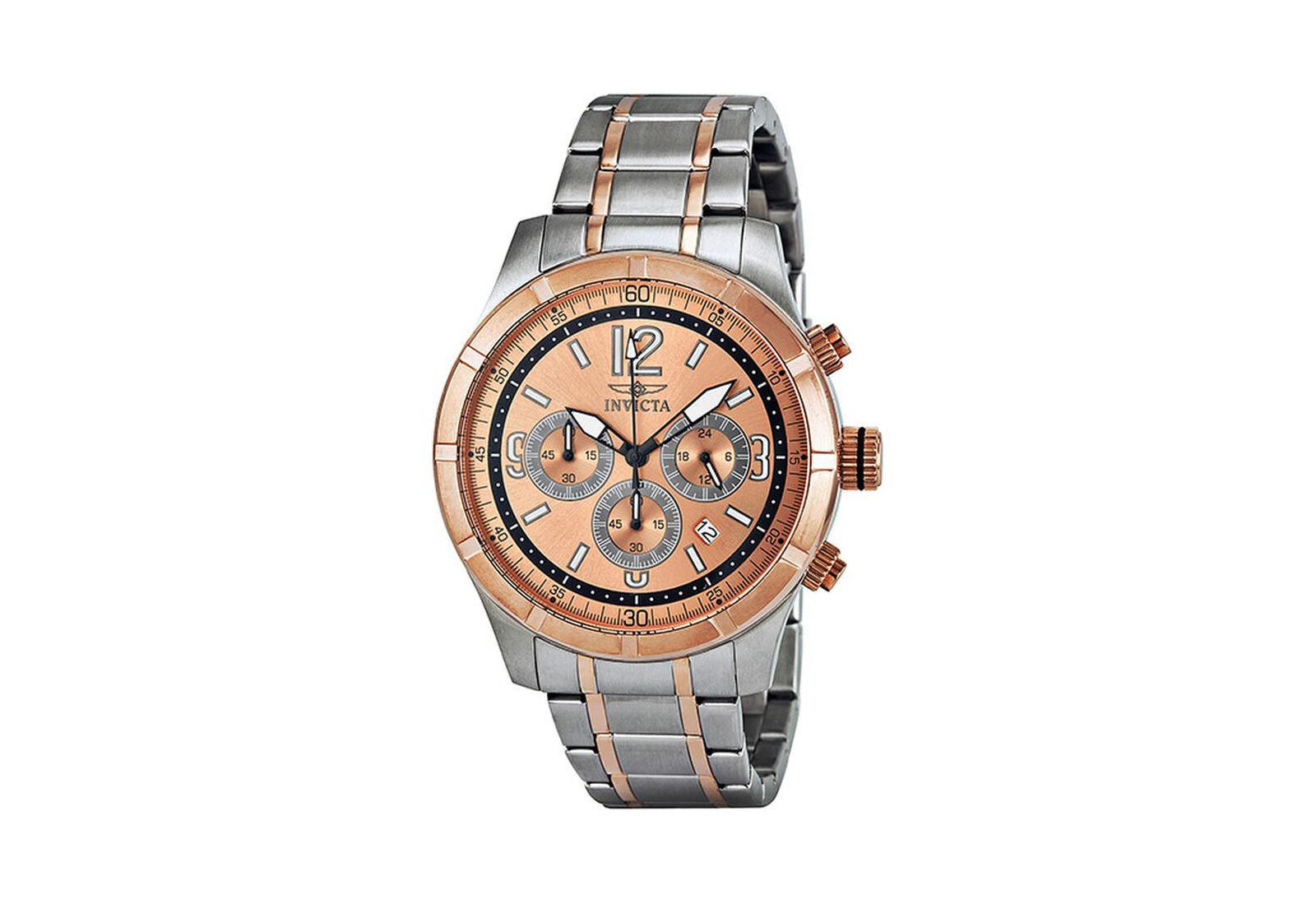 Мужские кварцевые часы Invicta 11377 Specialty Chronograph, розовое золото
