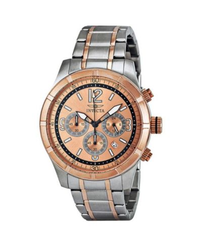 Invicta Men's 11377 Specialty Quartz Chronograph Rose Gold Dial Watch