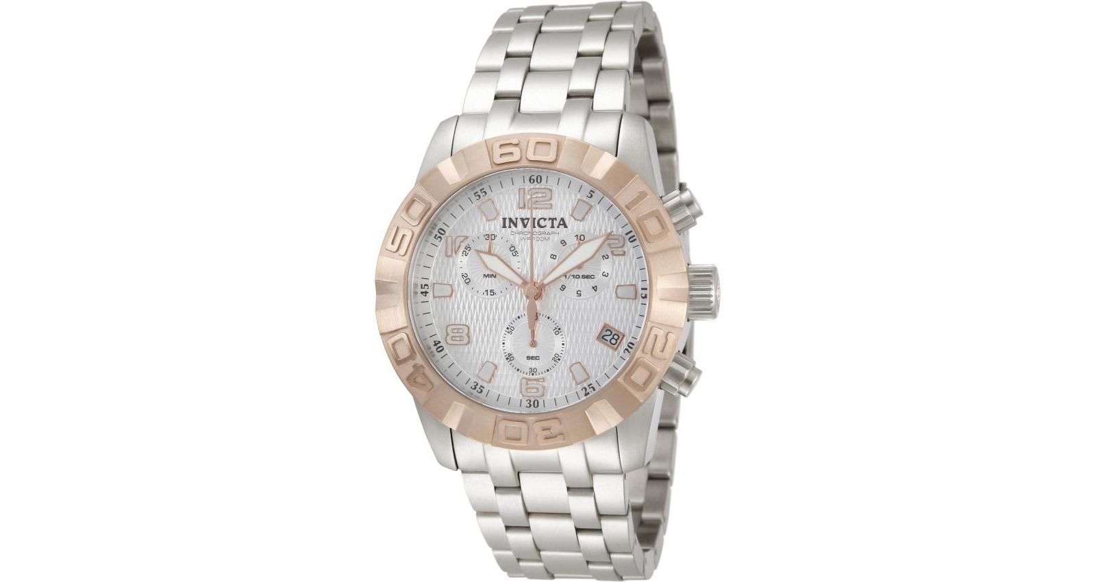 Invicta Men's 11451 Pro Diver Quartz Chronograph Silver Dial Watch