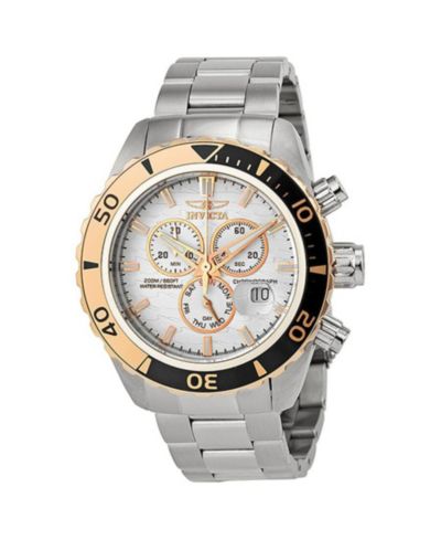 Invicta Men's 12859 Pro Diver Quartz Chronograph White Dial Watch