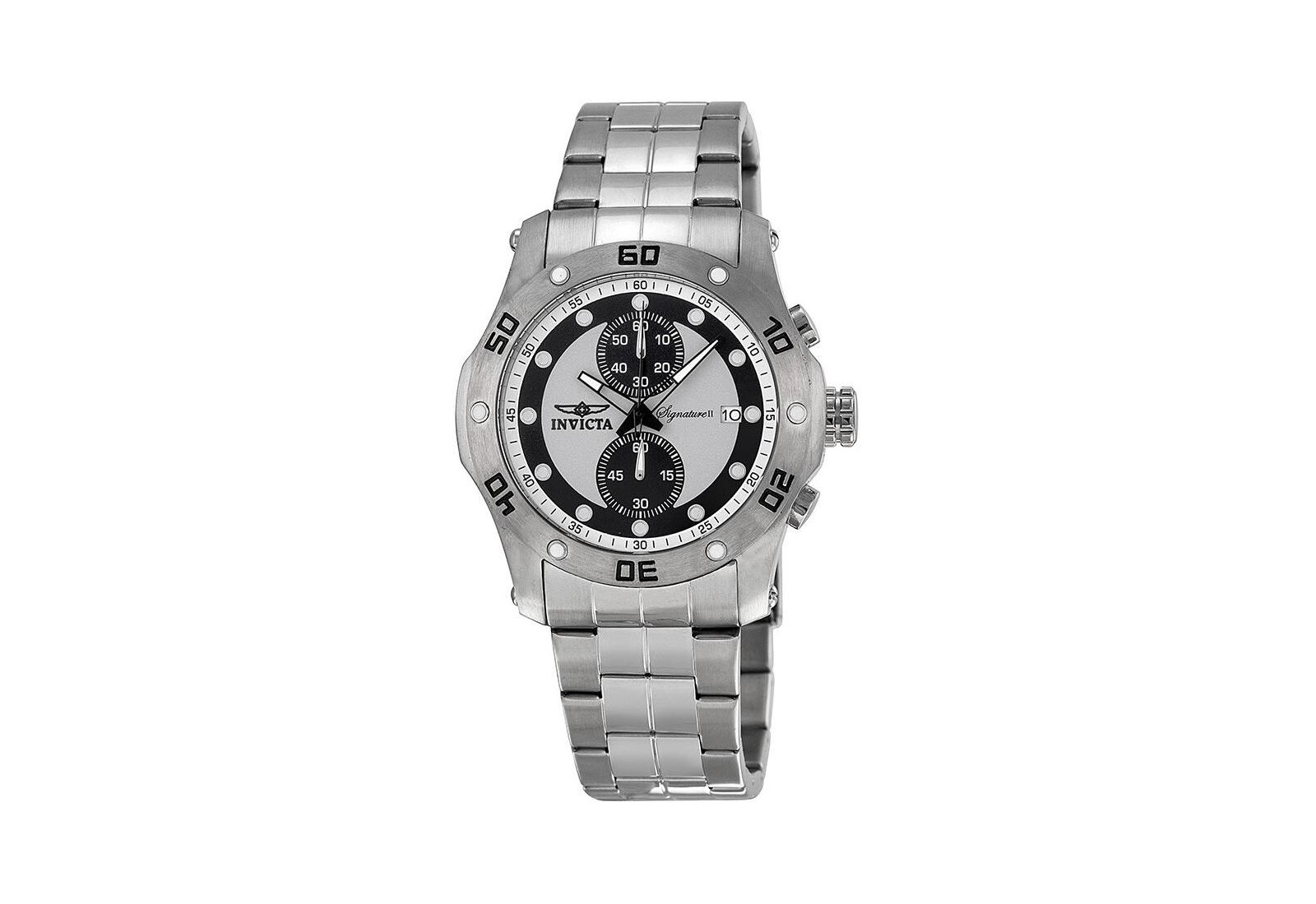 Invicta Men's 7382 Signature Quartz Chronograph Silver Dial Watch