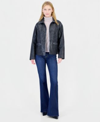 CoffeeShop Women's Oversized Faux Leather Coat